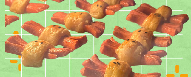 Crabby sausages — puff pastry wrapped sausage bites
